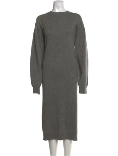 Pre-owned Sofie D'hoore Cashmere Long Dress In Grey