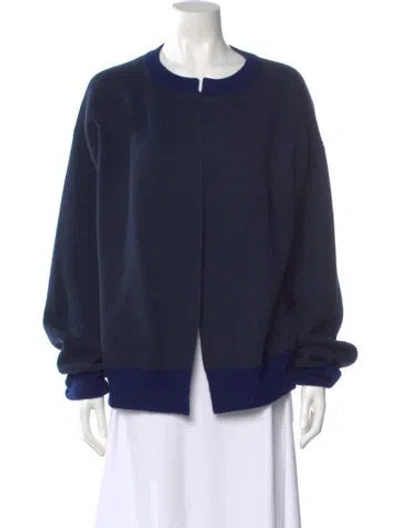 Pre-owned Sofie D'hoore Cashmere Open Front Sweater In Blue