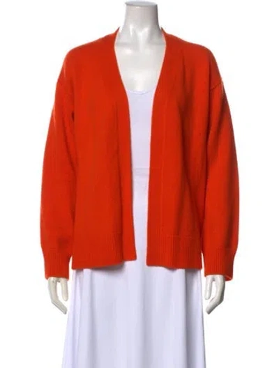 Pre-owned Sofie D'hoore Cashmere Open Front Sweater In Orange