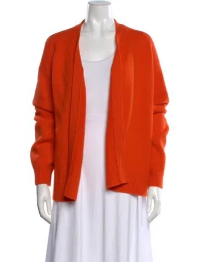 Pre-owned Sofie D'hoore Cashmere Open Front Sweater In Orange