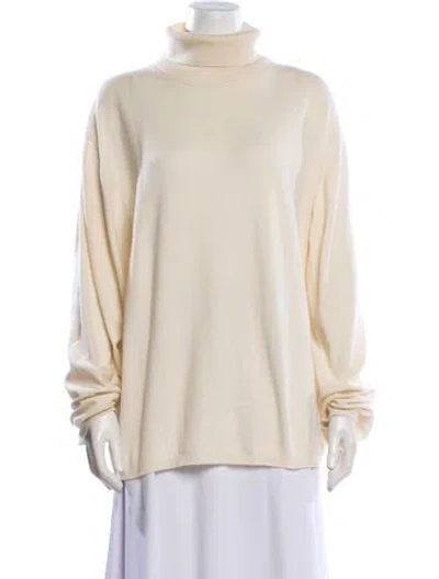 Pre-owned Sofie D'hoore Cashmere Turtleneck Sweater In Neutral