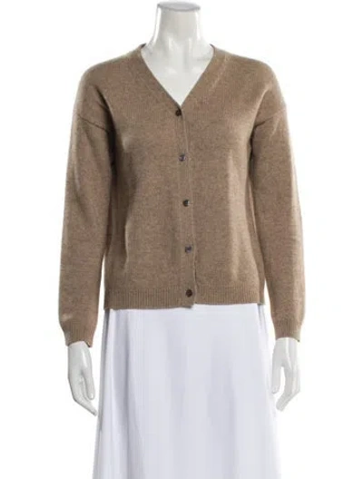 Pre-owned Sofie D'hoore Cashmere V-neck Sweater In Neutral