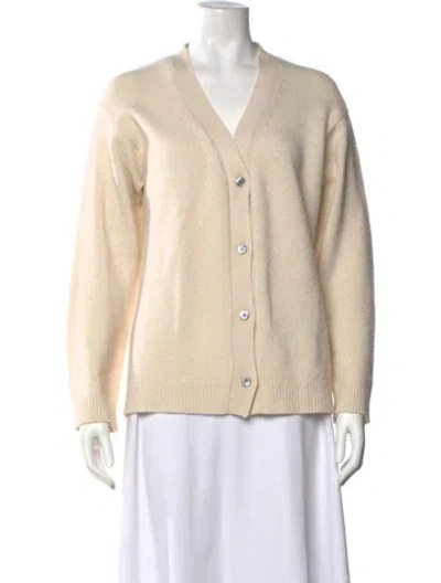 Pre-owned Sofie D'hoore Cashmere V-neck Sweater In Neutral