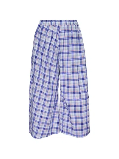 SOFIE D'HOORE CHECKED WIDE-LEG TROUSERS