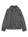 Sofie D'hoore Zip Up Jacket With Hoodie In Grey