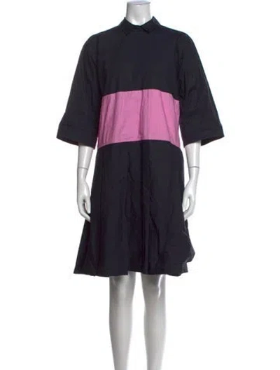 Pre-owned Sofie D'hoore Colorblock Pattern Knee-length Dress In Blue