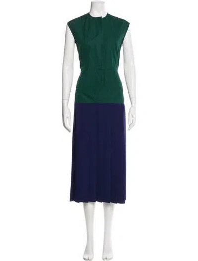 Pre-owned Sofie D'hoore Colorblock Pattern Long Dress In Blue