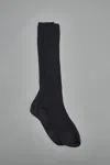 Sofie D'hoore Coloured Ribbed Long Socks Knit In Black