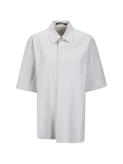 Sofie D'hoore Concealed-fastening Short-sleeved Shirt In Gray