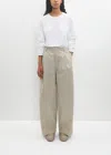Sofie D'hoore Cotton Darted Pants In Sand