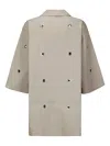 Sofie D'hoore Cotton Shirt Jacket In Gray