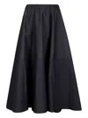 Sofie D'hoore Flowing Midi Cotton Skirt In Black