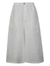 Sofie D'hoore Textured Hammered Cotton Trousers In White