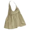 Sofie D'hoore Cotton V Neck Spaghetti Strap Safari Tank Top In Green
