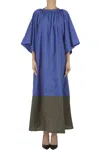 Sofie D'hoore Cotton Wide Dress In Blue