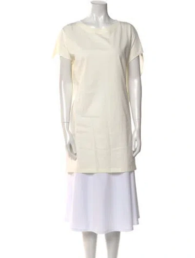 Pre-owned Sofie D'hoore Cowl Neck Short Sleeve Tunic W/ Tags In Neutral