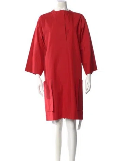 Pre-owned Sofie D'hoore Crew Neck Knee-length Dress In Red