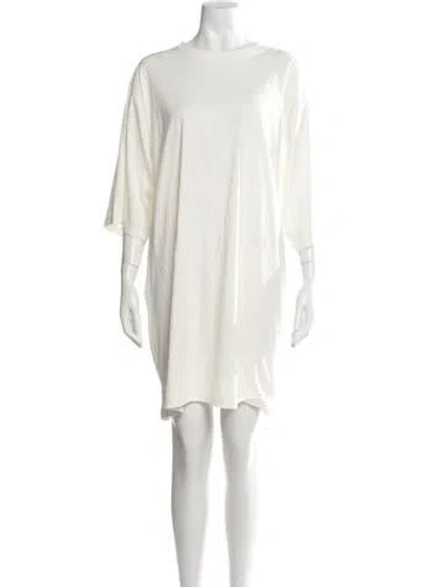 Pre-owned Sofie D'hoore Crew Neck Knee-length Dress In White