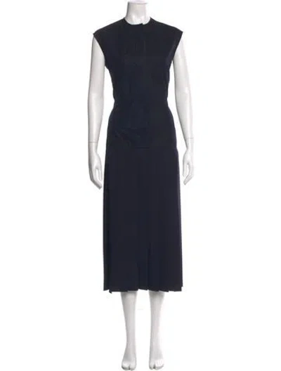 Pre-owned Sofie D'hoore Crew Neck Long Dress In Blue