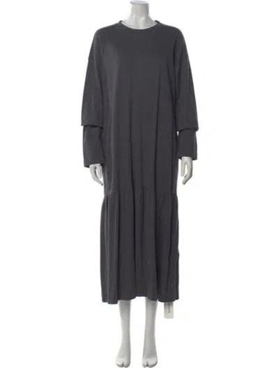 Pre-owned Sofie D'hoore Crew Neck Long Dress In Gray