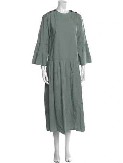 Pre-owned Sofie D'hoore Crew Neck Long Dress In Green