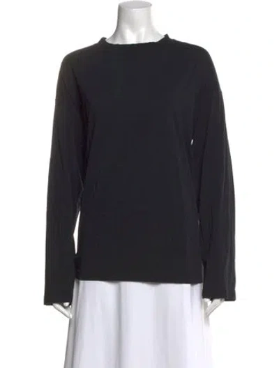 Pre-owned Sofie D'hoore Crew Neck Long Sleeve Top In Black