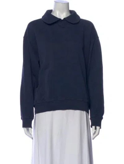 Pre-owned Sofie D'hoore Crew Neck Long Sleeve Top In Blue