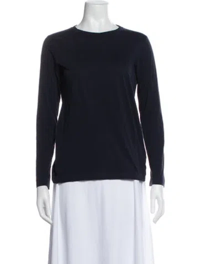 Pre-owned Sofie D'hoore Crew Neck Long Sleeve Top In Blue
