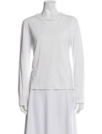 Pre-owned Sofie D'hoore Crew Neck Long Sleeve T-shirt In White