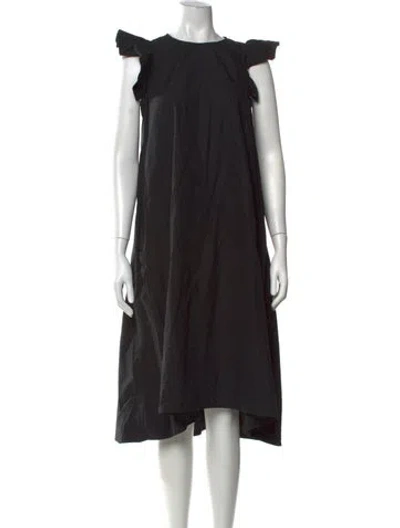 Pre-owned Sofie D'hoore Crew Neck Midi Length Dress In Black