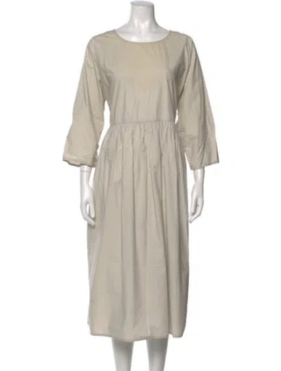 Pre-owned Sofie D'hoore Crew Neck Midi Length Dress In Neutral