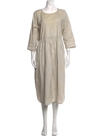 Pre-owned Sofie D'hoore Crew Neck Midi Length Dress In Neutrals