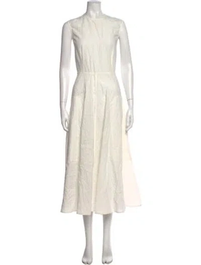 Pre-owned Sofie D'hoore Crew Neck Midi Length Dress In Neutrals