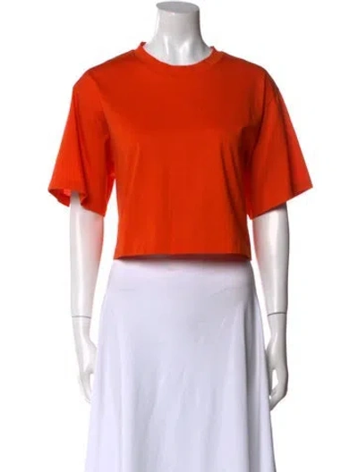 Pre-owned Sofie D'hoore Crew Neck Short Sleeve Crop Top In Orange