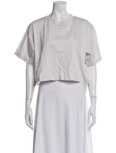 Pre-owned Sofie D'hoore Crew Neck Short Sleeve Crop Top In White