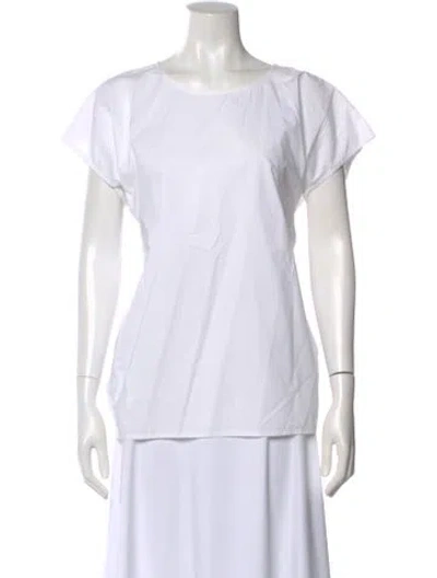 Pre-owned Sofie D'hoore Crew Neck Short Sleeve Top In White