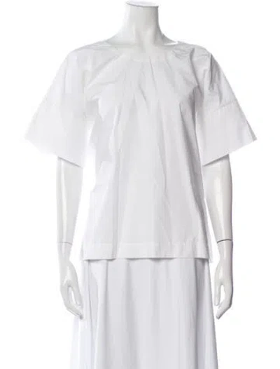 Pre-owned Sofie D'hoore Crew Neck Short Sleeve Top In White