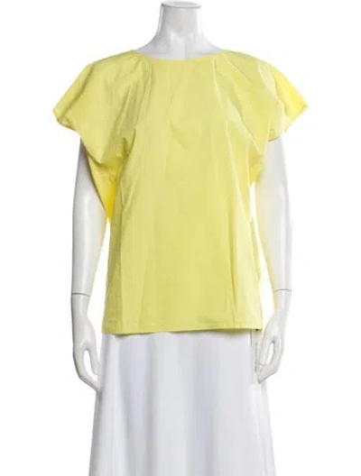 Pre-owned Sofie D'hoore Crew Neck Short Sleeve Top In Yellow