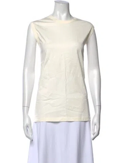 Pre-owned Sofie D'hoore Crew Neck Short Sleeve T-shirt In Neutrals