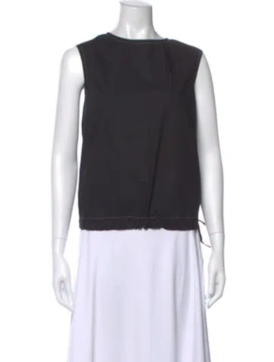 Pre-owned Sofie D'hoore Crew Neck Sleeveless Top In Black