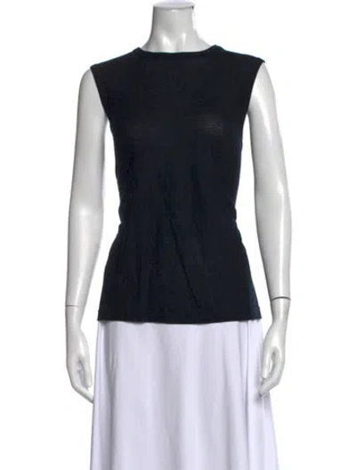 Pre-owned Sofie D'hoore Crew Neck Sleeveless Top In Black