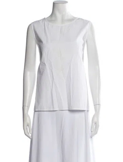 Pre-owned Sofie D'hoore Crew Neck Sleeveless Top In White