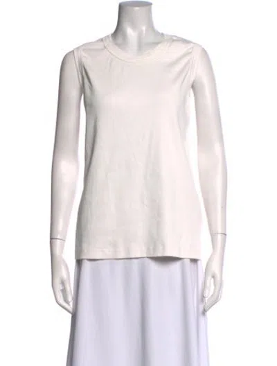Pre-owned Sofie D'hoore Crew Neck Sleeveless Top In White