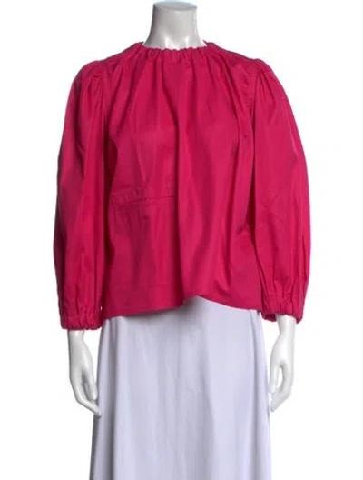 Pre-owned Sofie D'hoore Crew Neck Three-quarter Sleeve Blouse In Pink