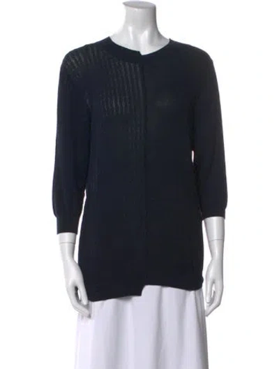 Pre-owned Sofie D'hoore Crew Neck Three-quarter Sleeve Top In Black