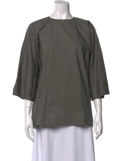 Pre-owned Sofie D'hoore Crew Neck Three-quarter Sleeve Top In Gray