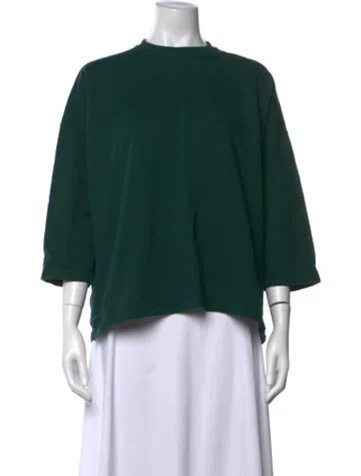 Pre-owned Sofie D'hoore Crew Neck Three-quarter Sleeve Top In Green
