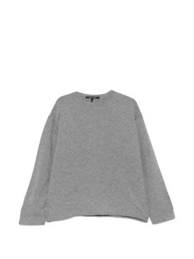 Sofie D'hoore Crew-neck Drop-shoulder Sweater In Gray