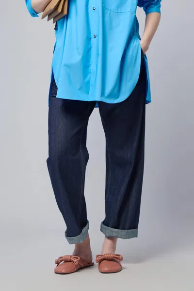 Sofie D'hoore Cropped Casual Pants In Blue