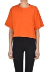 Sofie D'hoore Crew Neck Short-sleeved Cropped T-shirt In Orange